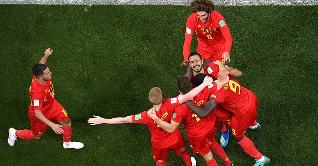 belgium celebrates after win