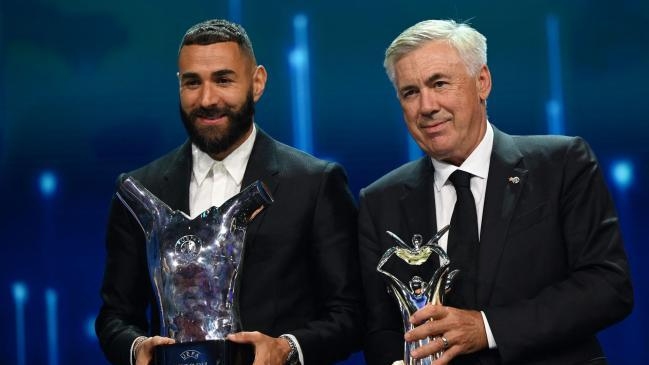 benzema and ancelotti win globe soccer award of the year