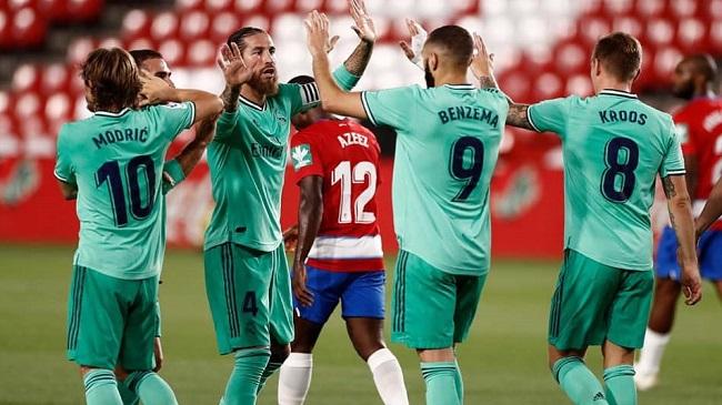 benzema and ramos celebration