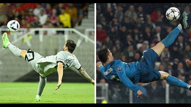 bicycle kick goal ronaldo vs messi