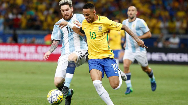 brazil argentina match messi neymar