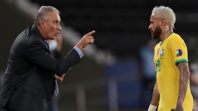 brazil coach tite and neymar
