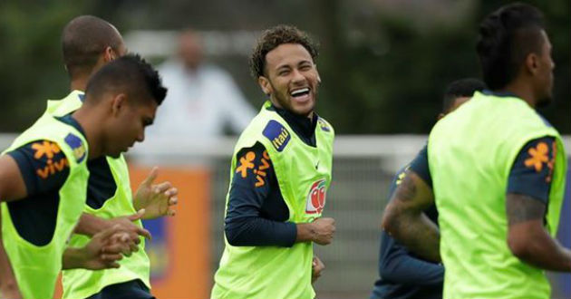 brazil practisce for next match