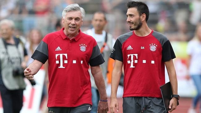 carlo ancelotti and davide ancelotti bayern munich