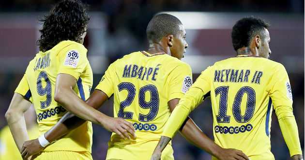 cavani mbappe neymar psg