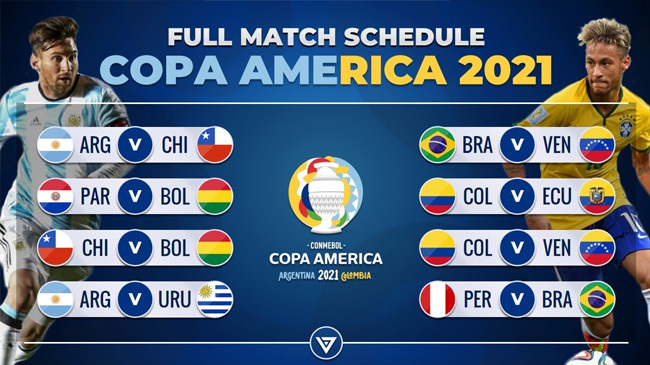 copa america 2021 match schedule