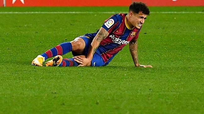 coutinho injury barcelona 2020