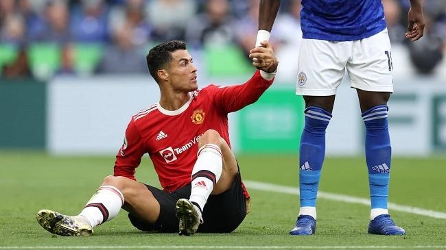 cristiano ronaldo leicester city v manchester united premier league