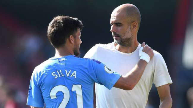 david silva and guardiola