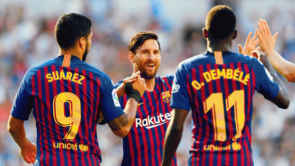 dembele messi suarez la liga