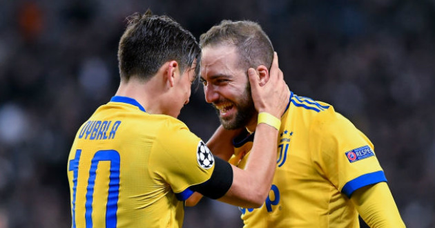 dybala and hugain scored as juventus beats tottenham