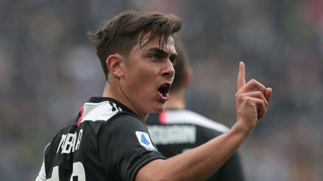 dybala celebrates a goal 2020