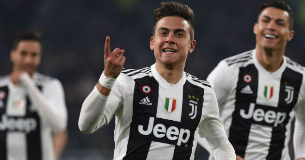 dybala celebrates a goal for juventus