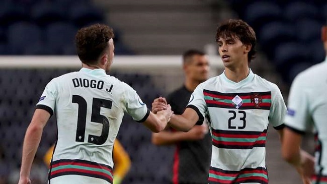 felix celebrates a goal for portugal