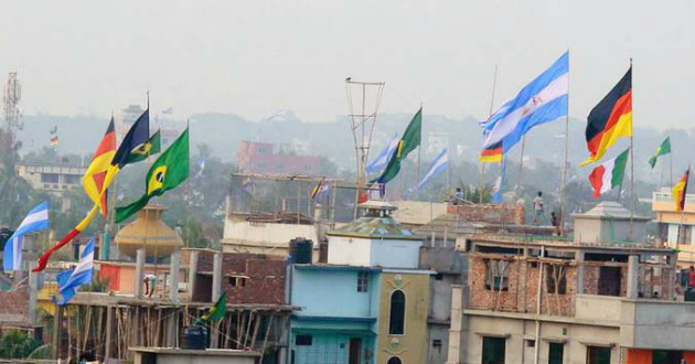 flag on the house