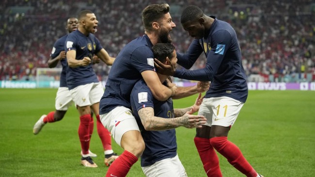 france celebrating vs morocco