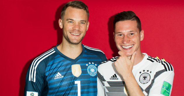 germany goalkeeper manuel and his team mate