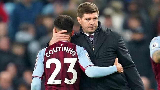 gerrard and coutinho aston villa