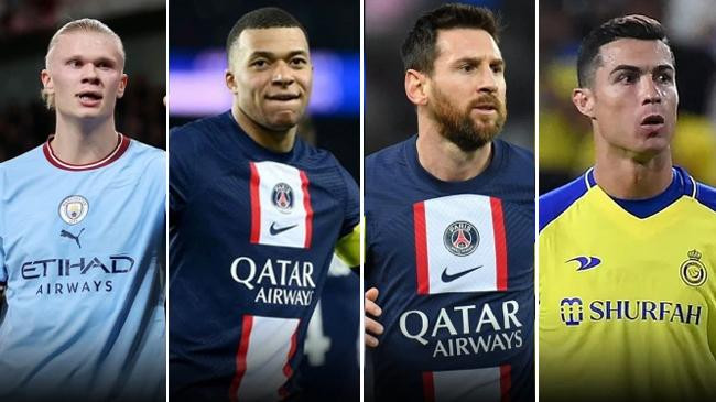 haaland mbappe messi and ronaldo