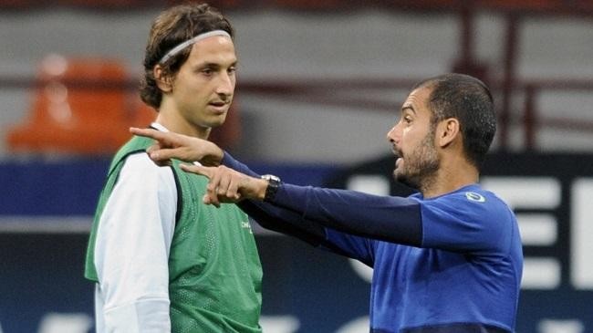 ibra and guardiola barcelona