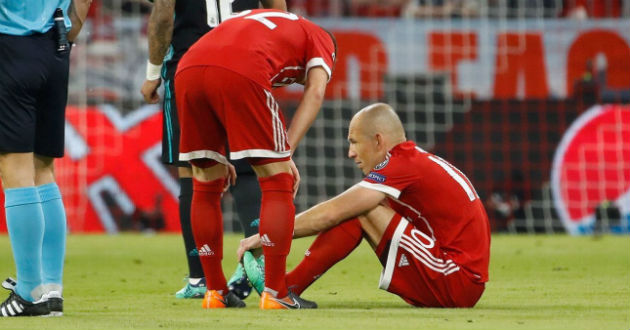 injured robben out of squad for madrid trip