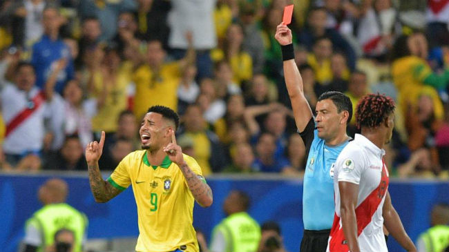 jesus sent off from copa america final