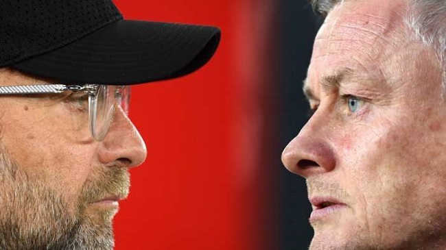 jurgen klopp ole gunnar solskjaer liverpool man utd 2020 21