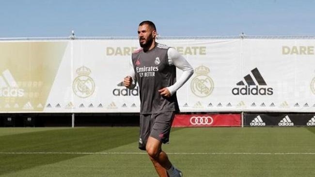 karim benjema in practice