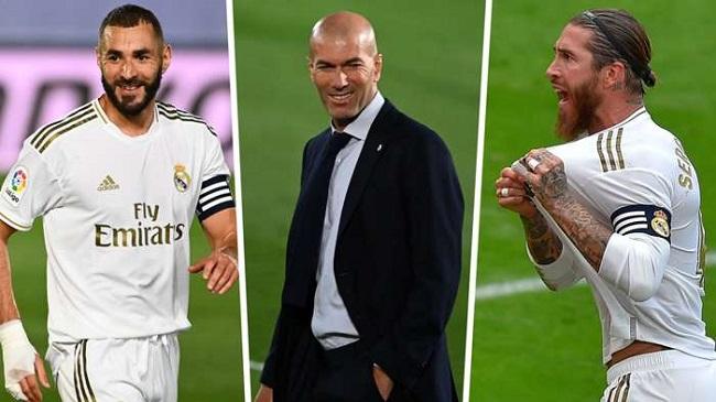 karim benzema zinedine zidane sergio ramos 2020