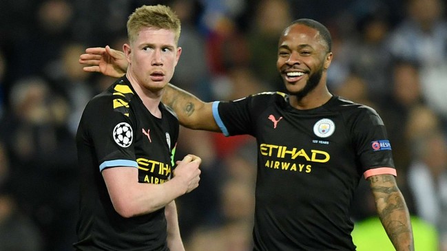 kevin de bruyne raheem sterling manchester city 2019 20