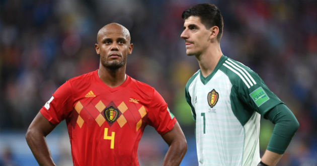 kompany and courtois belgium footballer