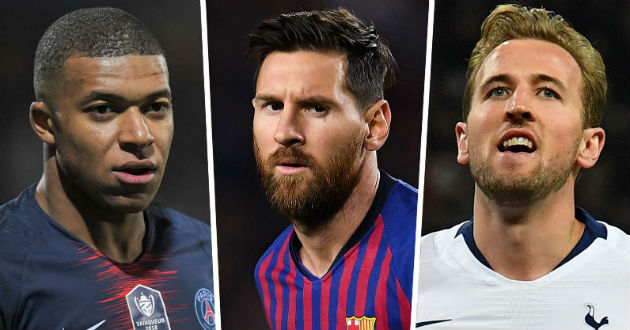 kylian mbappe lionel messi harry kane