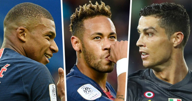 kylian mbappe neymar cristiano ronaldo