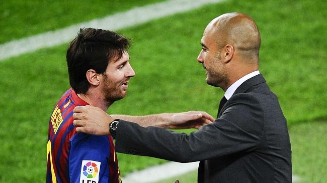 lionel messi and pep guardiola
