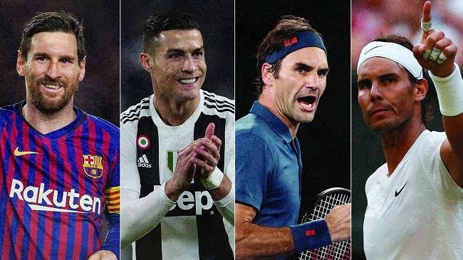 lionel messi cristiano ronaldo roger federer rafael nadal