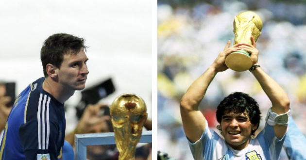 lionel messi diego maradona world cup