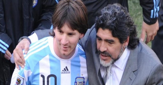 lionel messi diego maradona