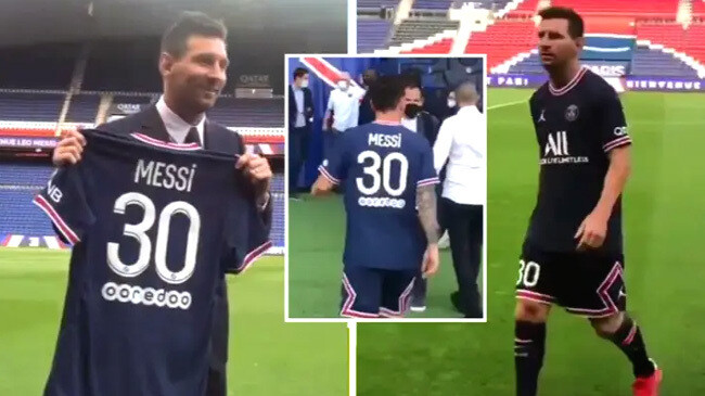 lionel messi in a psg kit