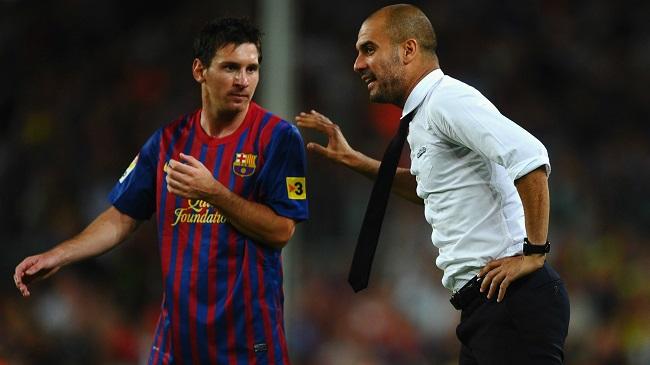 lionel messi pep guardiola fc barcelona