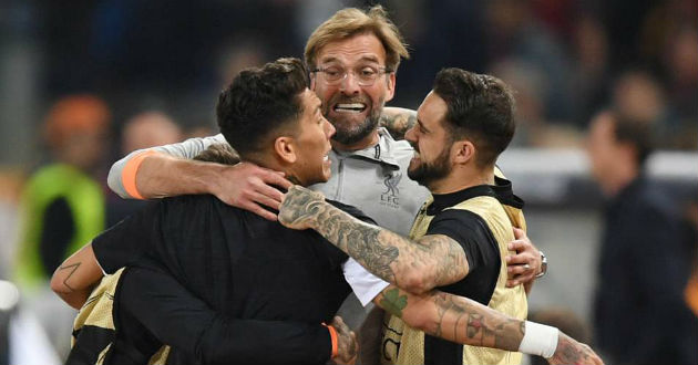 liverpool celebration after secure ucl final spot