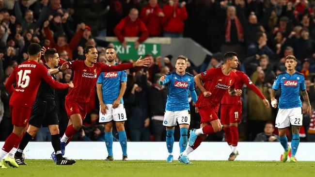 liverpool goal celebration over napoli