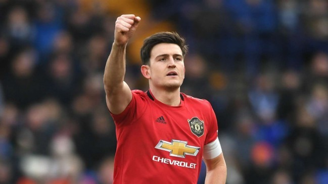 maguire celebrates a goal