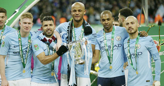 manchester city league cup win photo