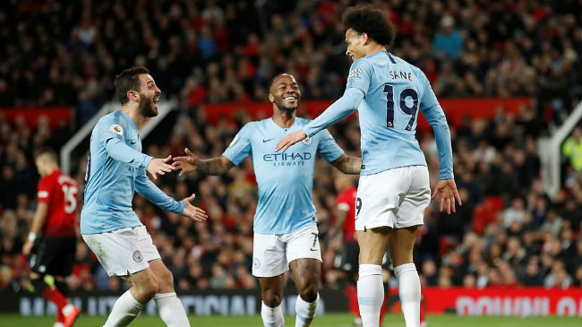 mancity celebrate a goal in epl