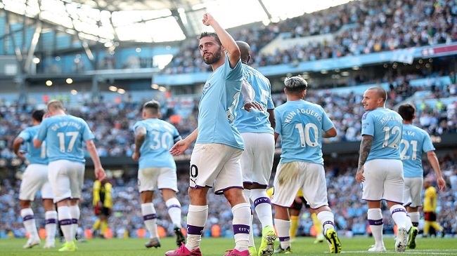 mancity celebrates a goal in epl