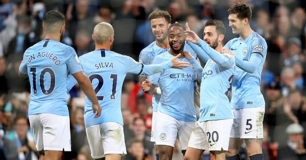 mancity celebrating a goal