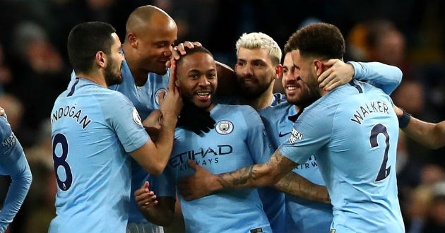 mancity celebrating sterling goal