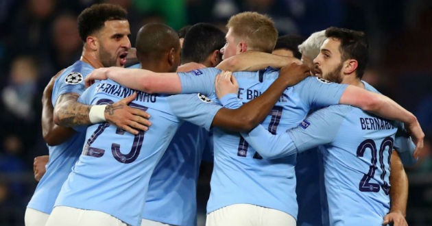mancity goal celebration in ucl