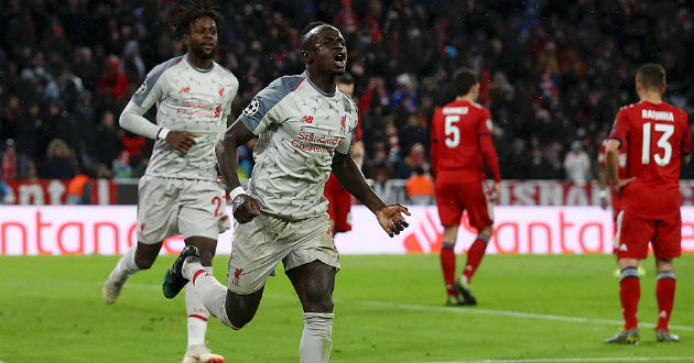 mane celebrates his goal