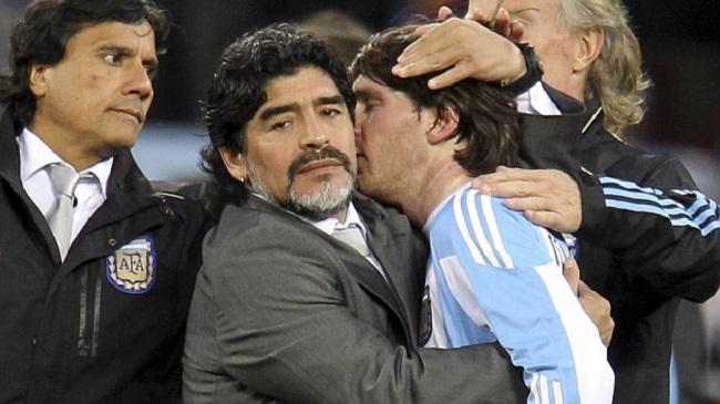 maradona and messi